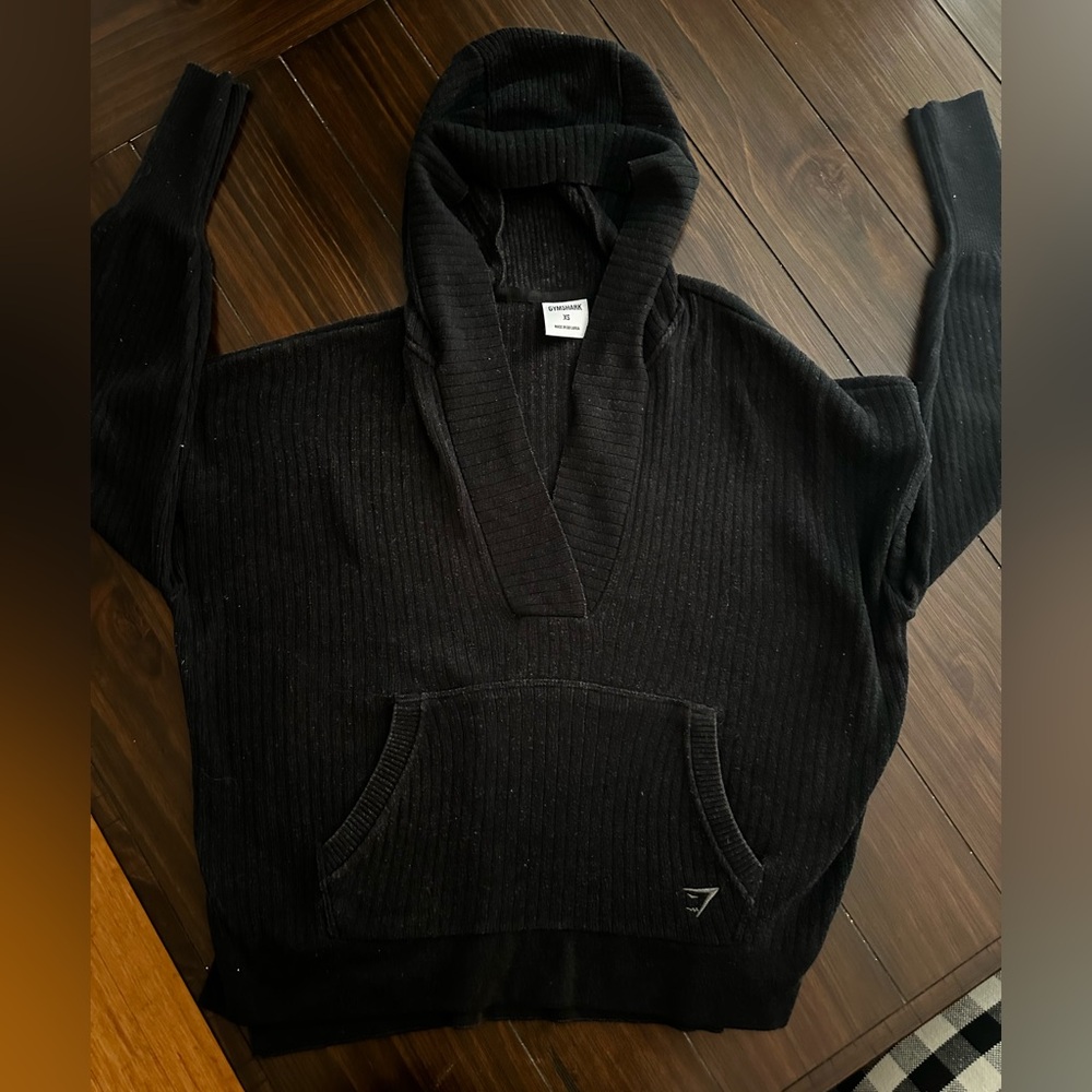 Gymshark Black Knit Sweater Hoodie